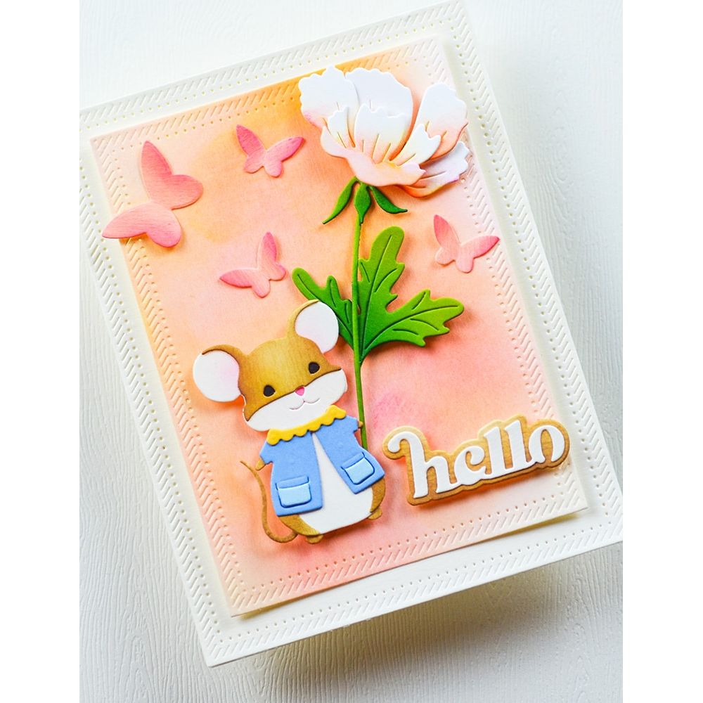 Memory Box Floating Butterfly Plate Die 94901 hello