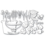 Memory Box Garden Pail Bouquet Dies 94889 pieces
