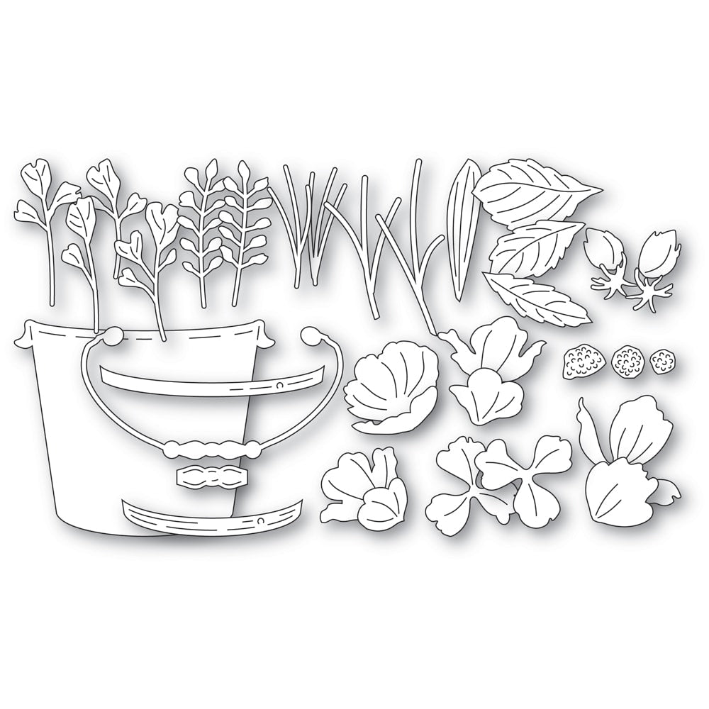 Memory Box Garden Pail Bouquet Dies 94889 pieces