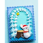 Memory Box Gathered Evergreens Dies 94975 mouse with tree stump