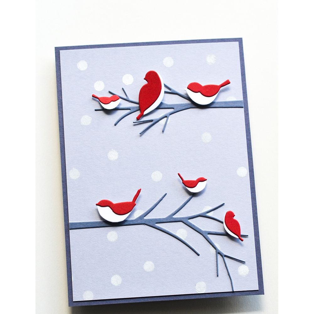 Memory Box Gathered Tree Trunks Dies 94976 birds on branches