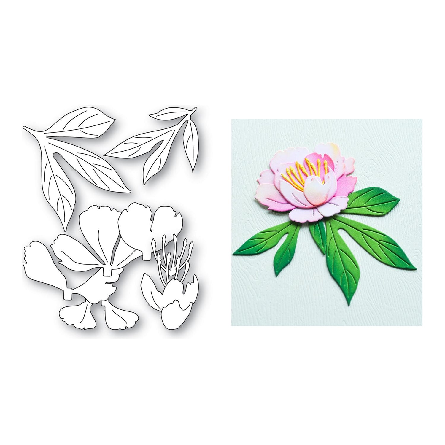 Memory Box Gentle Peony Bloom Dies 94872 pieces