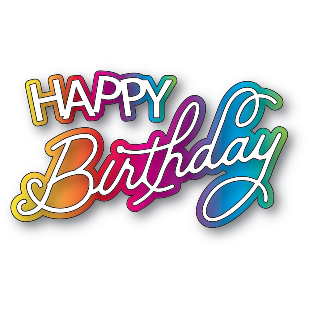 Memory Box Happy Birthday Celebration Script Dies 94866