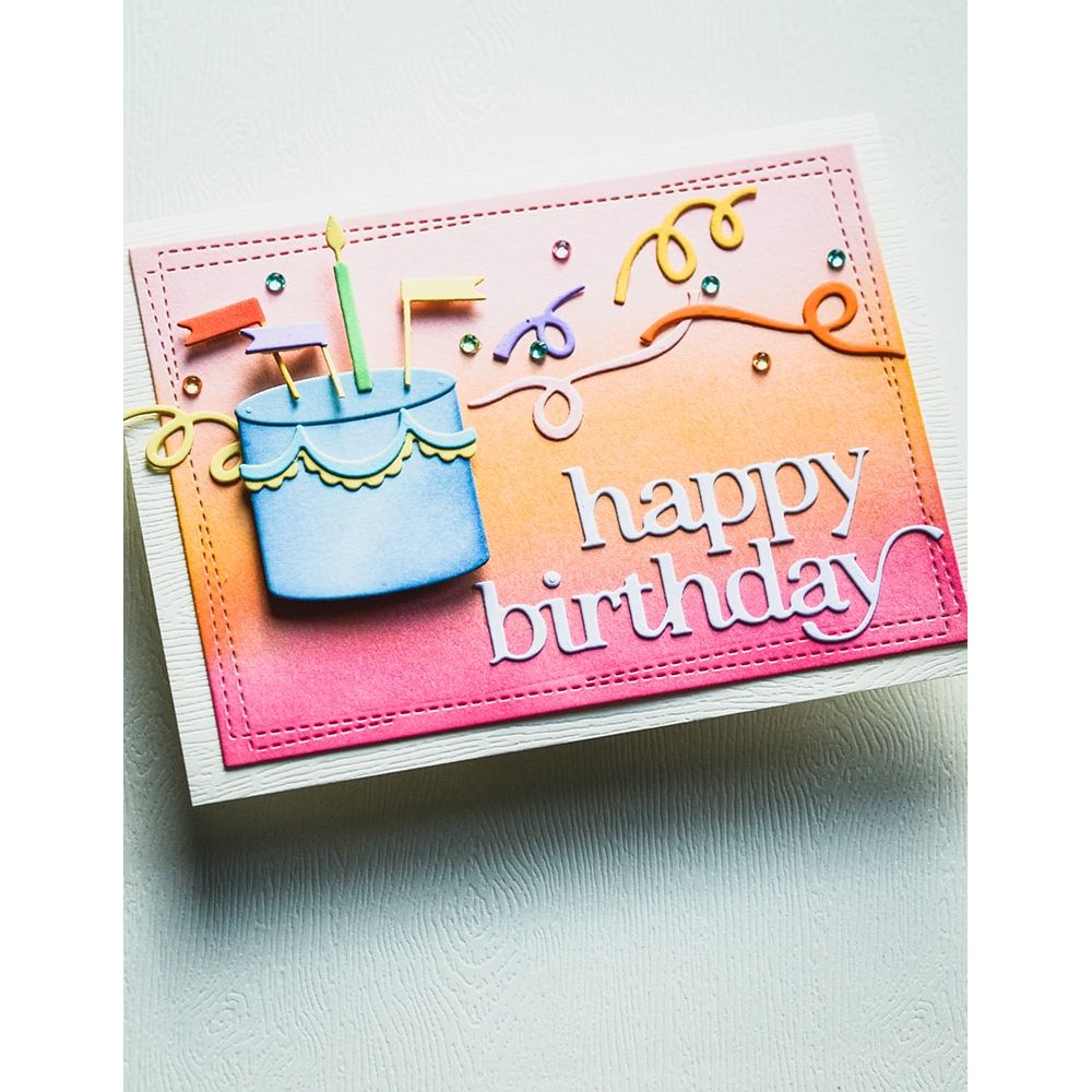 Memory Box Happy Birthday Chic Script Dies 94871 happy birthday