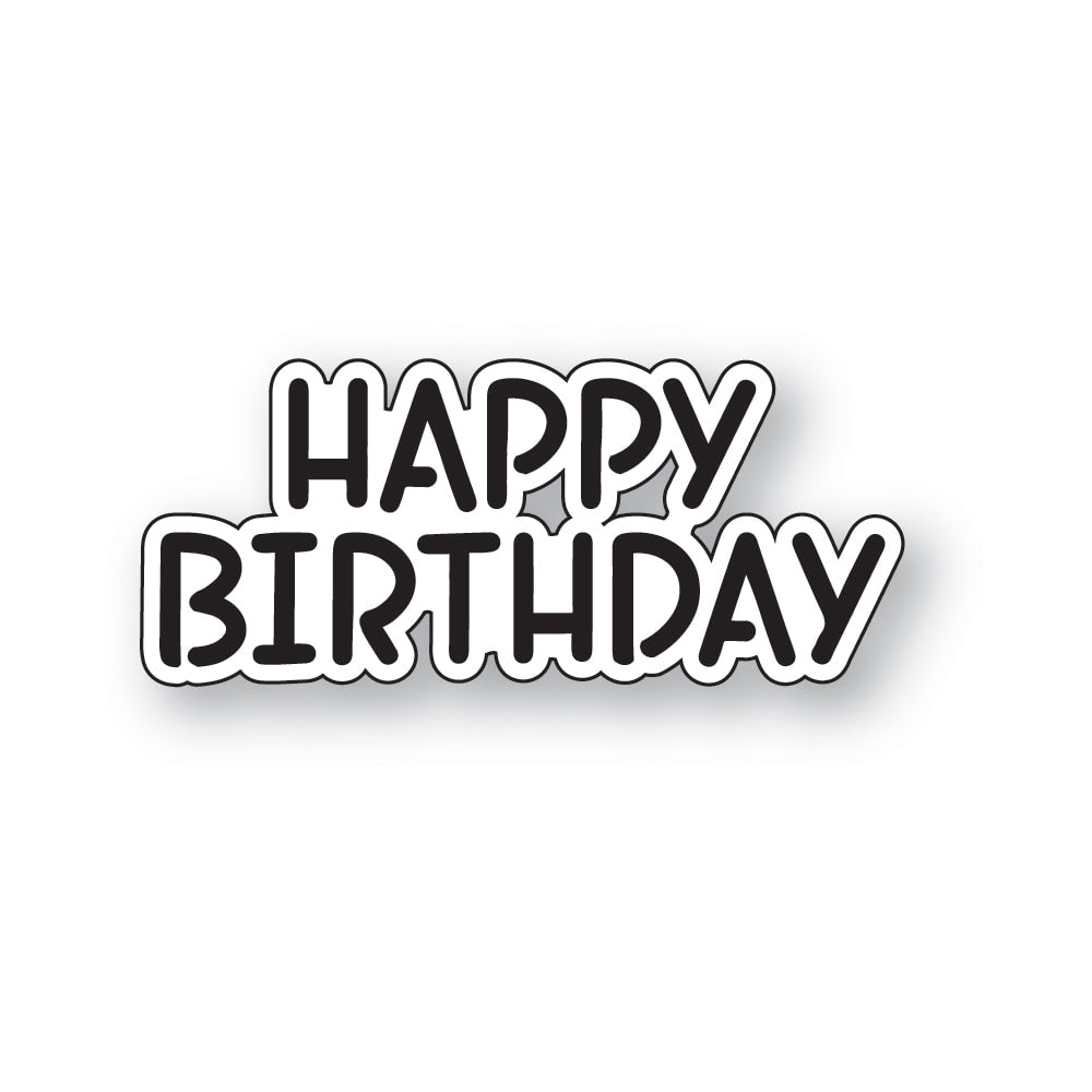 Memory Box Happy Birthday Marker Script Dies 94870