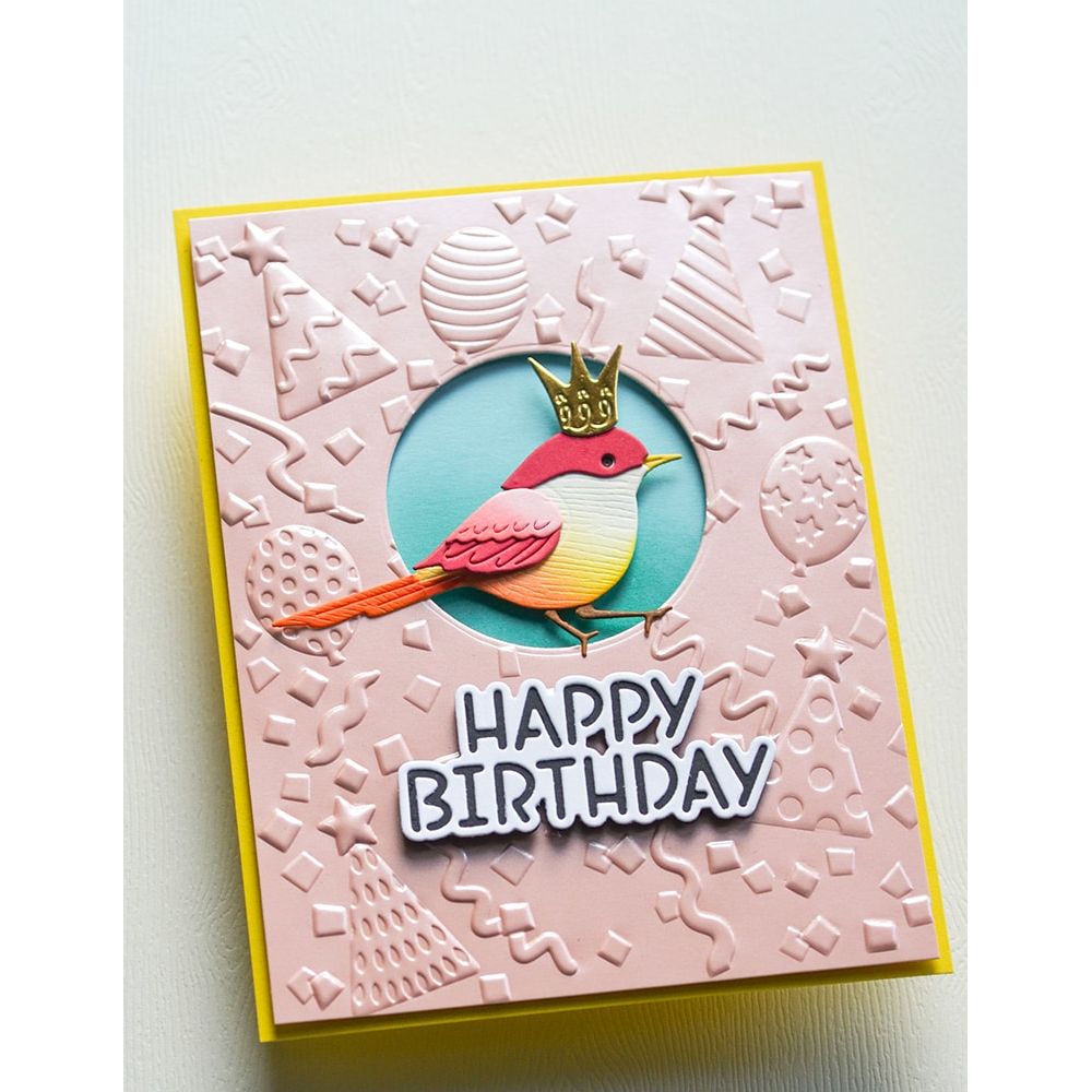 Memory Box Happy Birthday Marker Script Dies 94870 crown