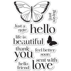 Memory Box Hello Butterfly Clear Stamp Set cl5289
