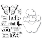 Memory Box Hello Butterfly Stamp And Die Set cl5289d

