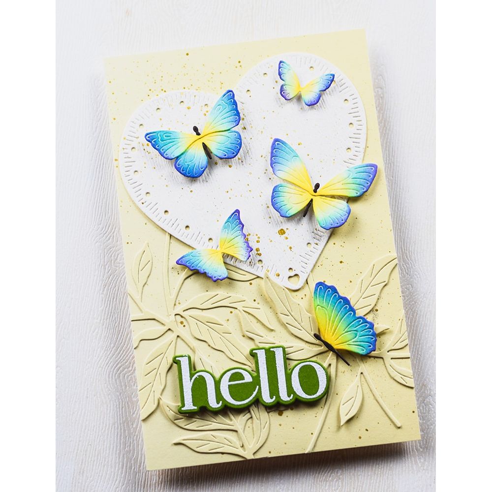 Memory Box Hello Butterfly Stamp And Die Set cl5289d hello