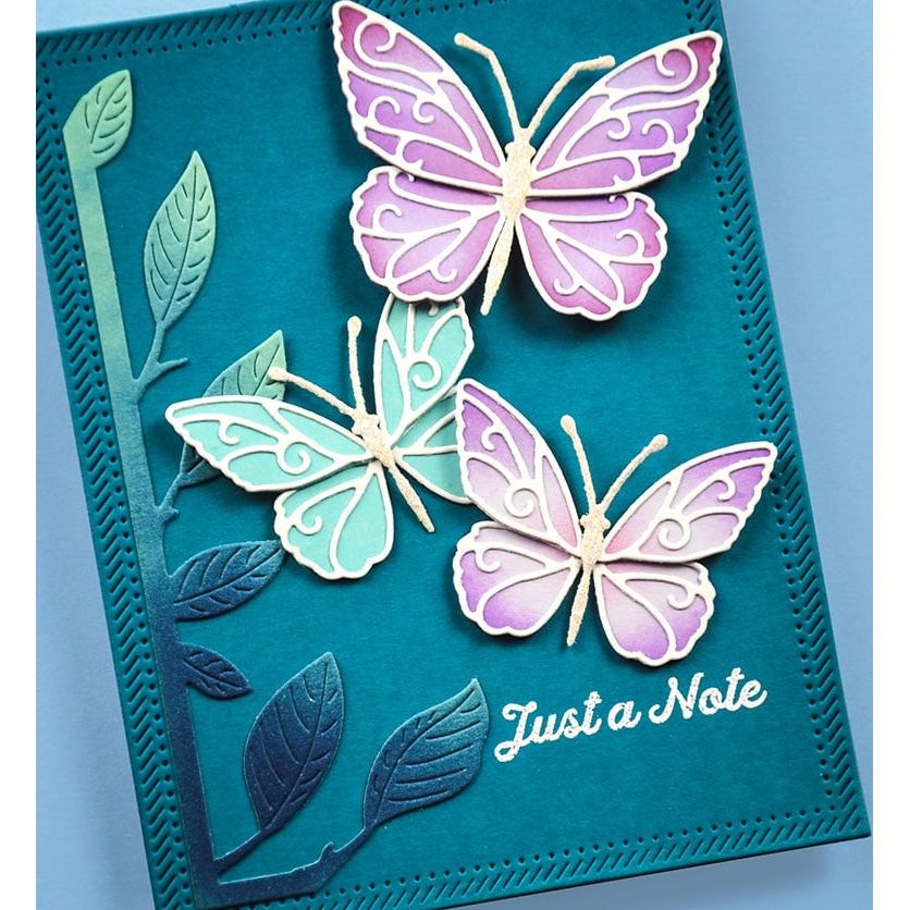 Memory Box Heritage Rectangle Frames Dies 94883 butterfly