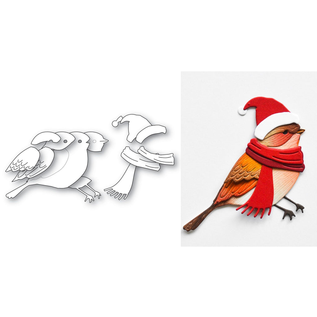 Memory Box Holiday Robin Dies 94989 line work