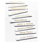 Memory Box Holiday Wishes Foil Greetings White Tabs st018 pieces