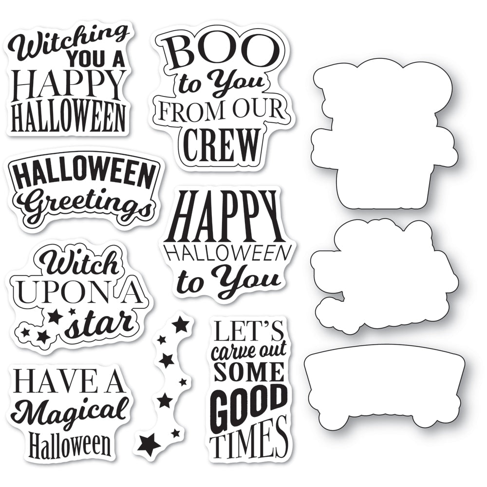 Memory Box Magical Halloween Clear Stamp Set and Dies cl5284d
