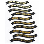 Memory Box Merry Christmas Foil Banners Black Tabs st015 pieces