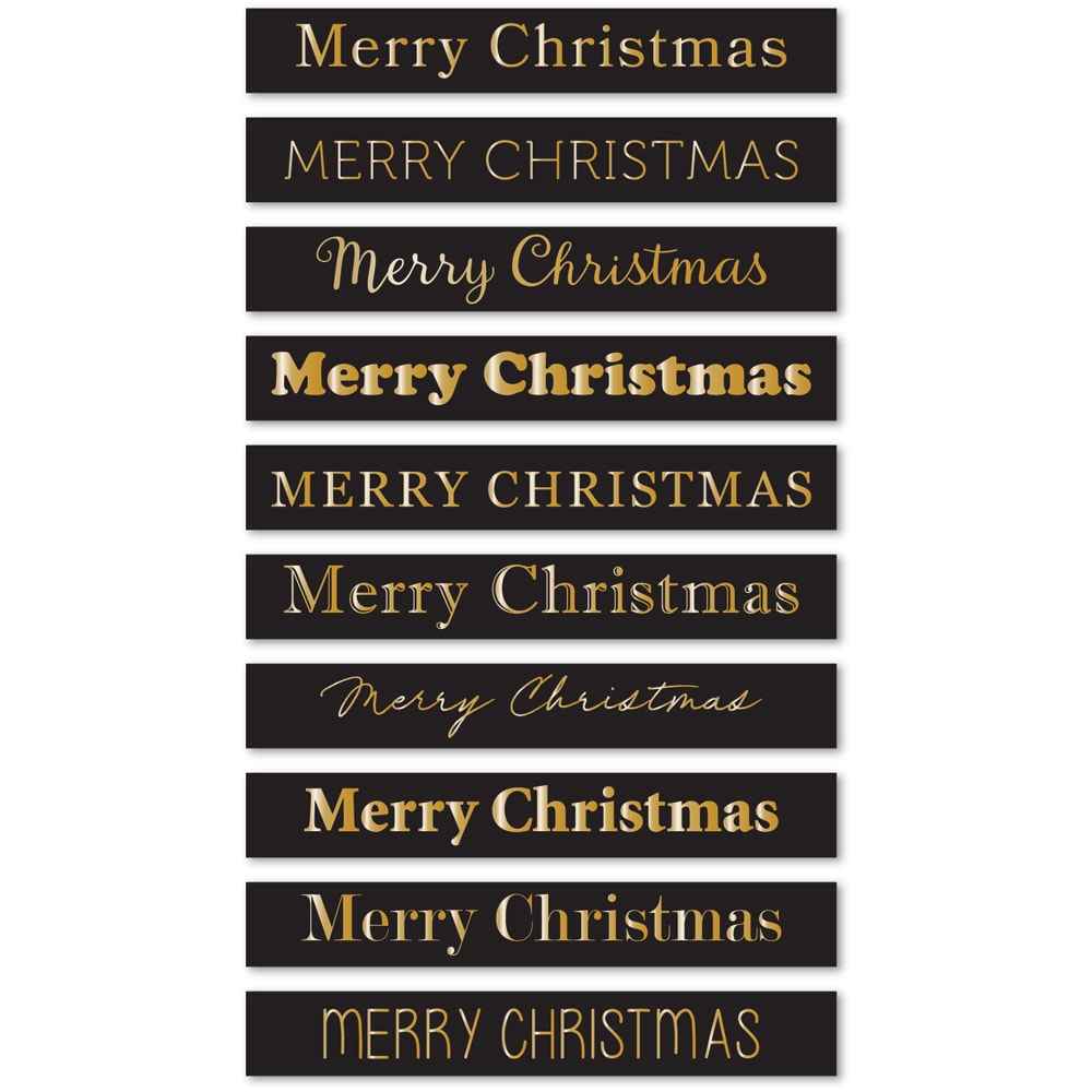 Memory Box Merry Christmas Black Foil Tab Memory Box Merry Christmas Black Foil Tab