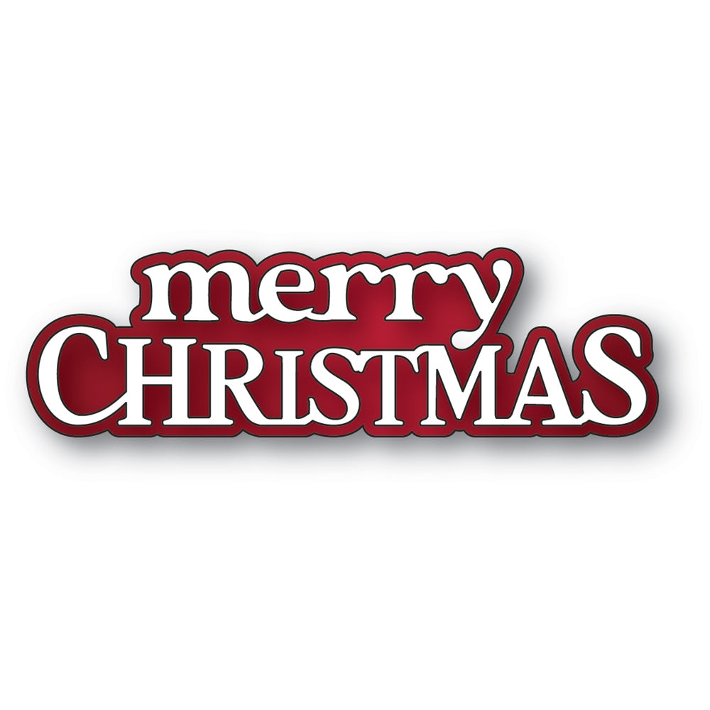 Memory Box Merry Christmas Timeless Script Dies 95001