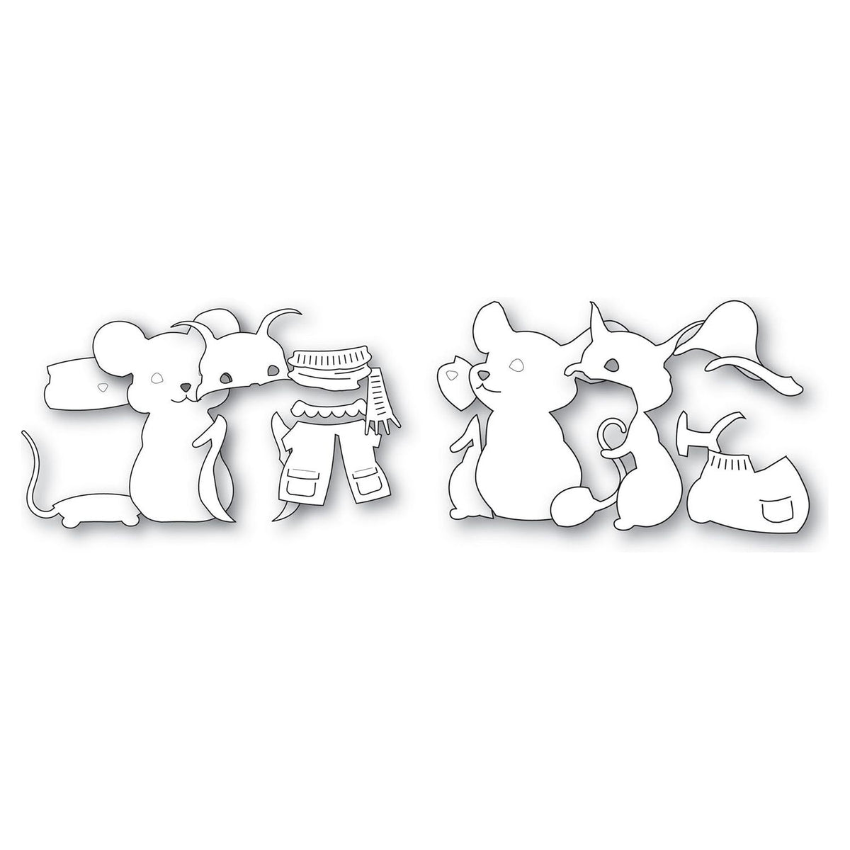 Milo Death Simon Rabbit Memory Box Milo and Town Mouse Die Bundle – Simon Says Stamp