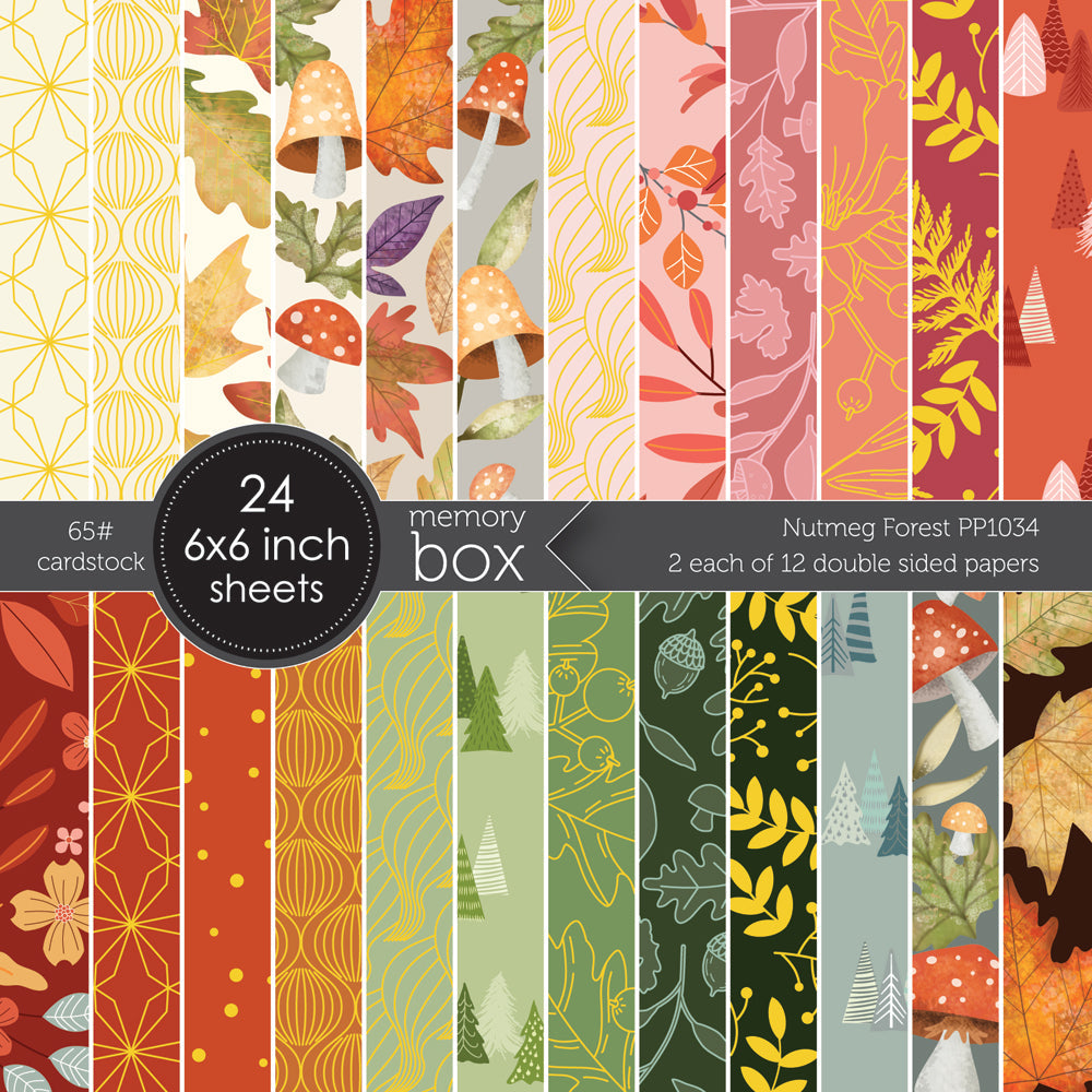 Memory Box Nutmeg Forest 6x6 Paper Pack pp1034
