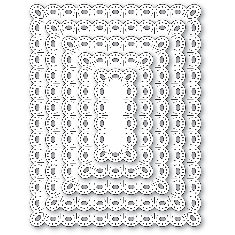 Memory Box Oval Eyelet Rectangle Frames Dies 94904
