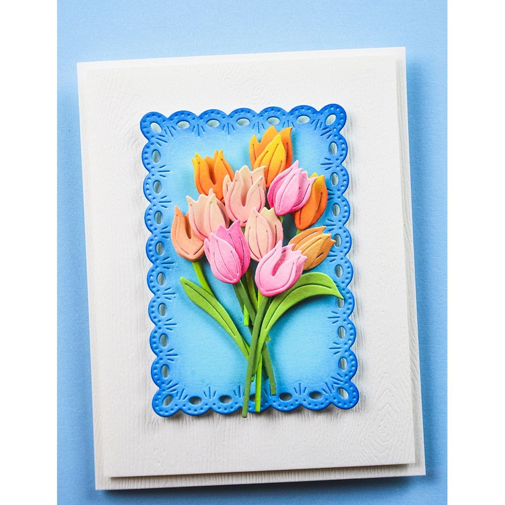 Memory Box Oval Eyelet Rectangle Frames Dies 94904 tulip