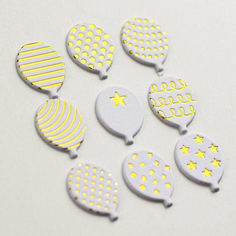 Memory Box Party Balloon Fresh Cuts White Tags st041 festive