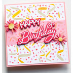 Memory Box Party Confetti Stencil Set 88632 happy birthday confetti