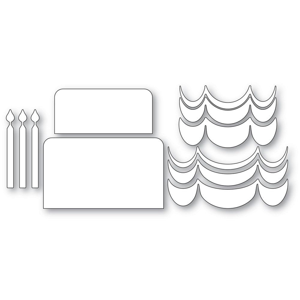 Memory Box Party Layer Cake Dies 94854 line art