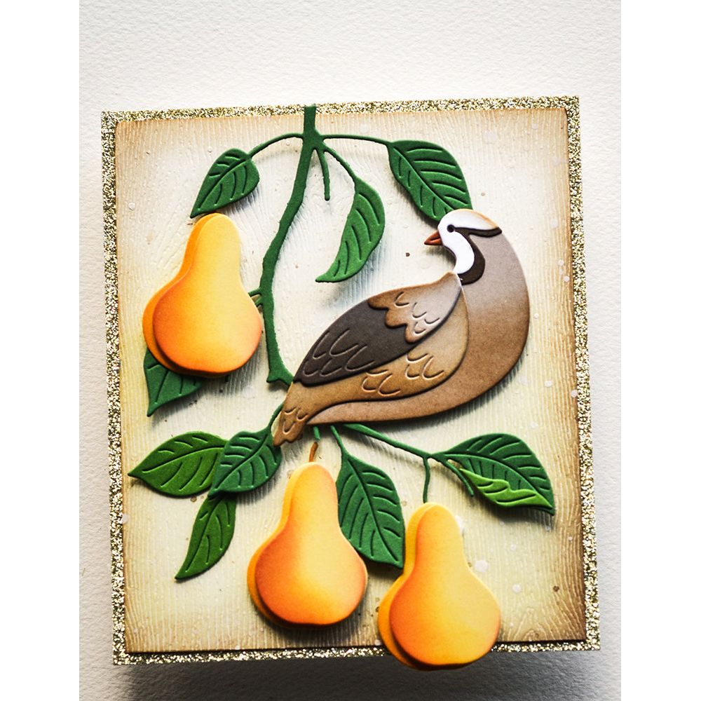 Memory Box Pear Branch and Partridge Die Bundle 1st day of christmas