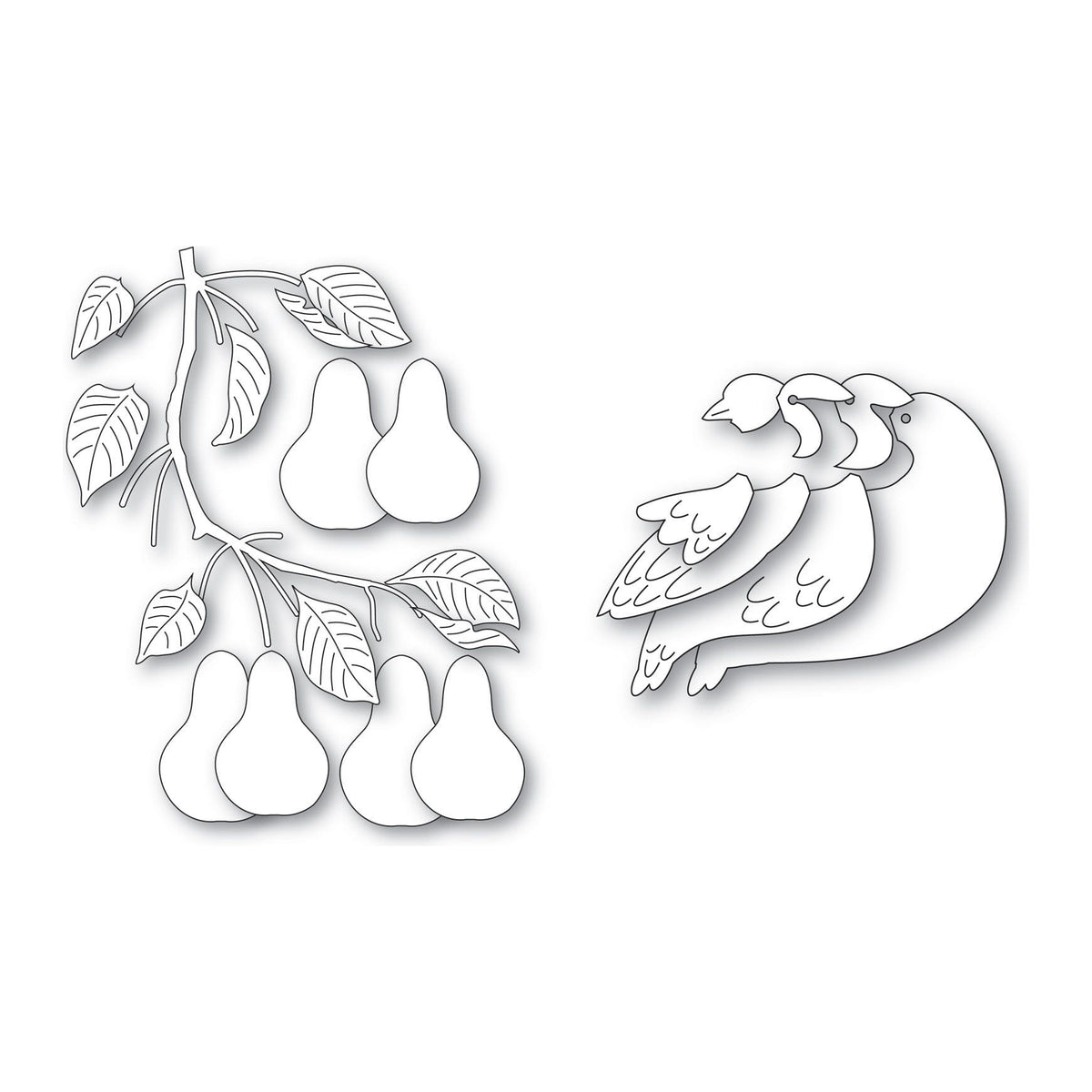 Memory Die Pattern Memory Box Pear Branch and Partridge Die Bundle – Simon Says Stamp