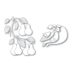 Memory Box Pear Branch and Partridge Die Bundle line art