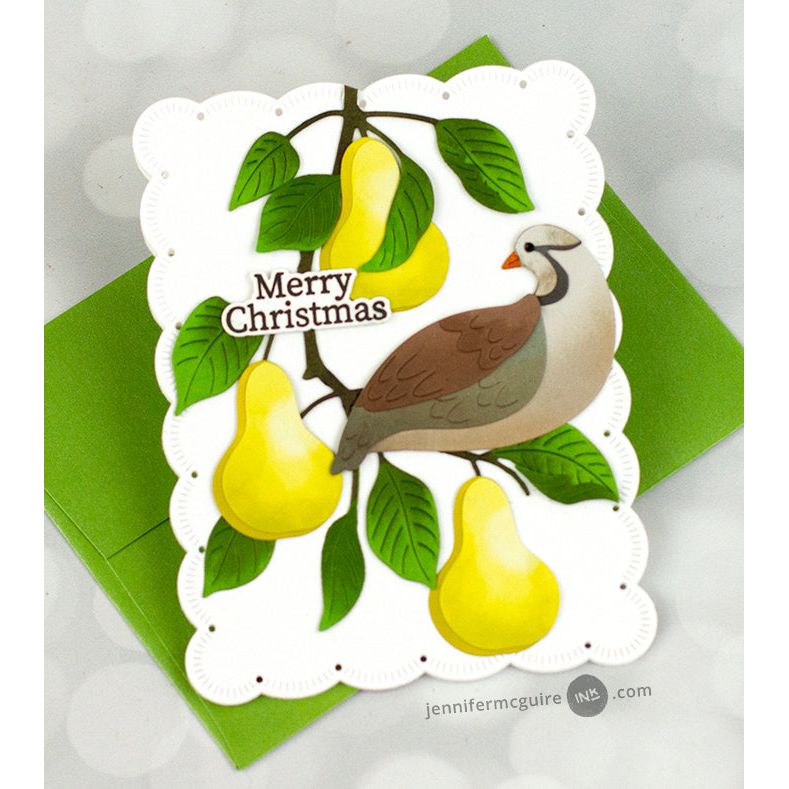 Memory Box Pear Branch and Partridge Die Bundle merry christmas | color-code:ALT01