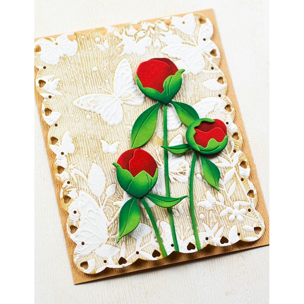 Memory Box Peony Bud Stems Dies 94876 buds