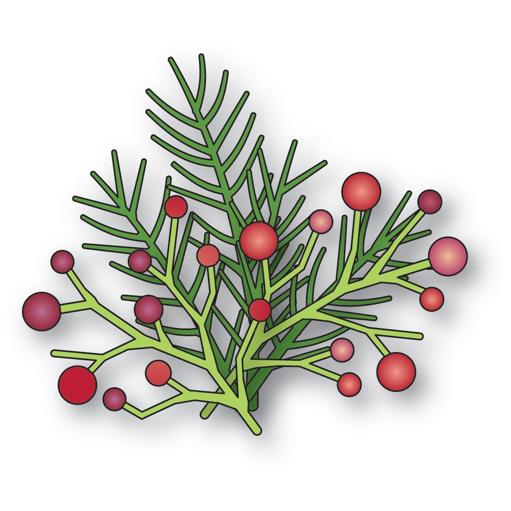 Memory Box Pine and Berries Sprigs Dies 94995