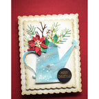 Memory Box Pine and Berries Sprigs Dies 94995 blue watering tin pine  christmas card