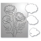 Memory Box Playful Poppies 3D Embossing Folder and Dies ef1027 flowers