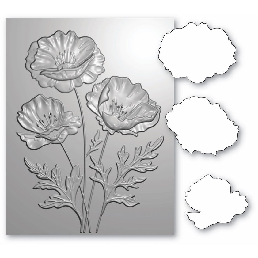 Memory Box Playful Poppies 3D Embossing Folder and Dies ef1027 – Simon ...
