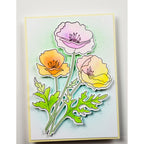 Memory Box Playful Poppies Clear Stamp and Die Set cl5281d flowers