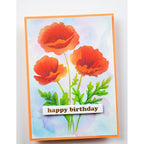 Memory Box Playful Poppies Stencil Set 88621
 poppies
