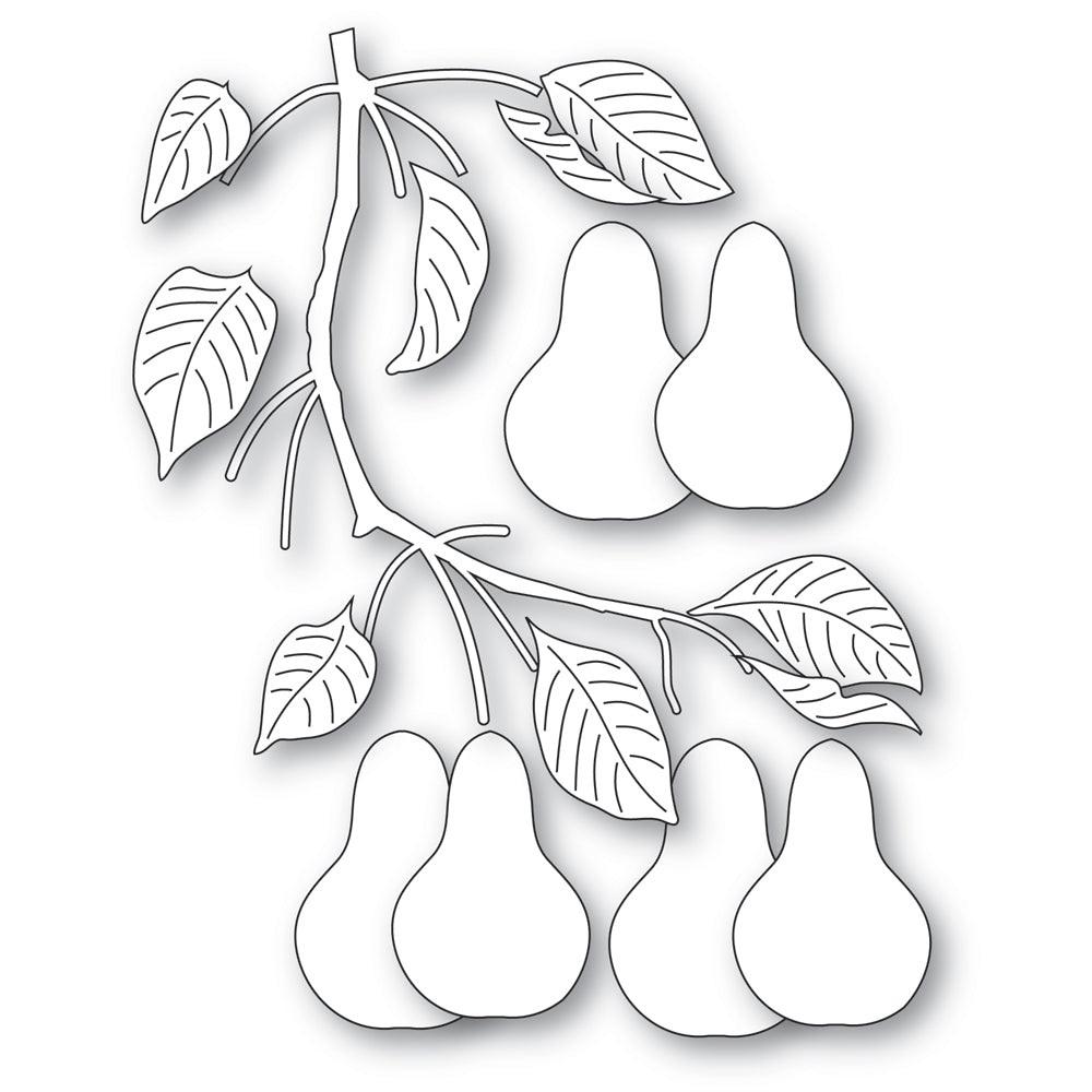 Memory Box Pretty Pear Branch Dies 94805 pieces