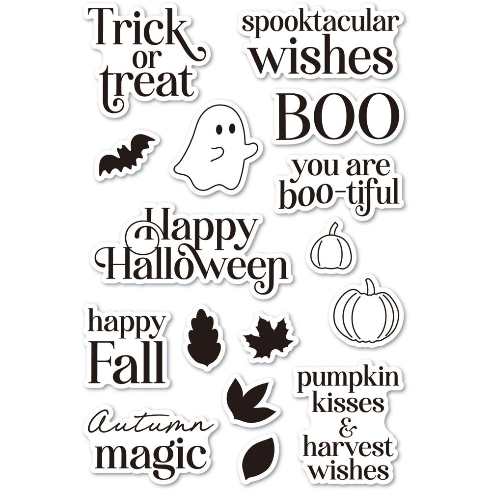 Memory Box Pumpkin Kisses Clear Stamp Set cl5293