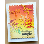 Memory Box Pumpkin Kisses Clear Stamp Set cl5293 colored leaves autumn magic card