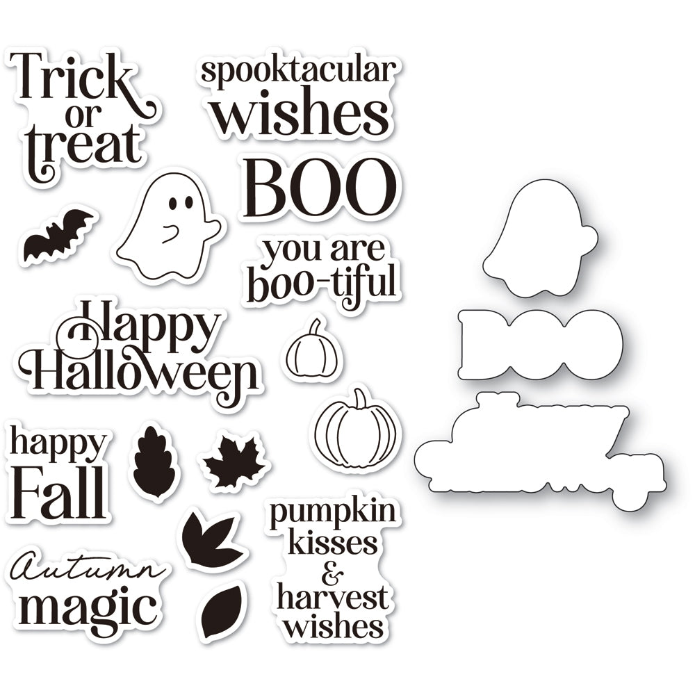 Memory Box Pumpkin Kisses Clear Stamp and Die Set cl5293d