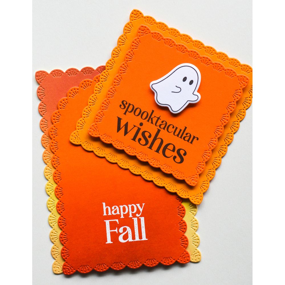 Memory Box Pumpkin Kisses Clear Stamp and Die Set cl5293d spooktacular ghost happy fall orange cards
