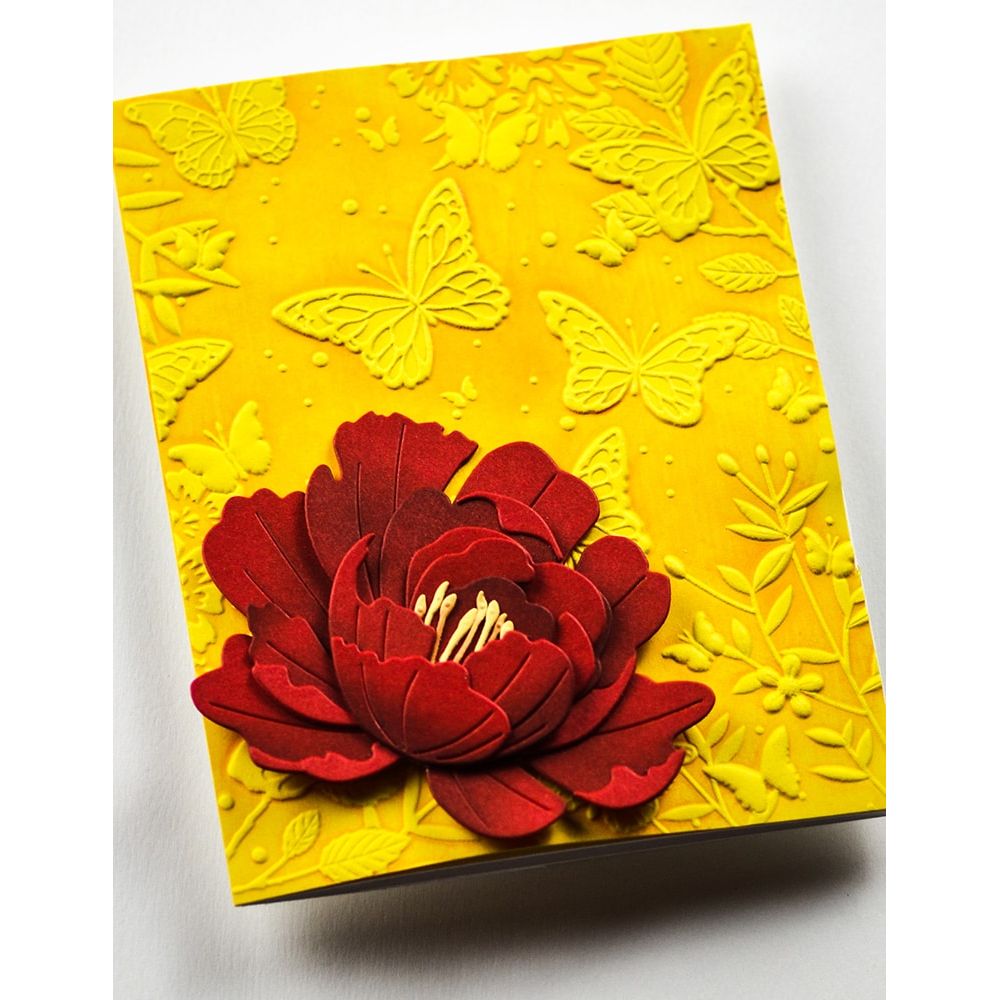Memory Box Refined Peony Bloom Dies 94873 butterfly