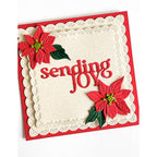 Memory Box Sending Joy Timeless Script Dies 94999 red flowers white square background card
