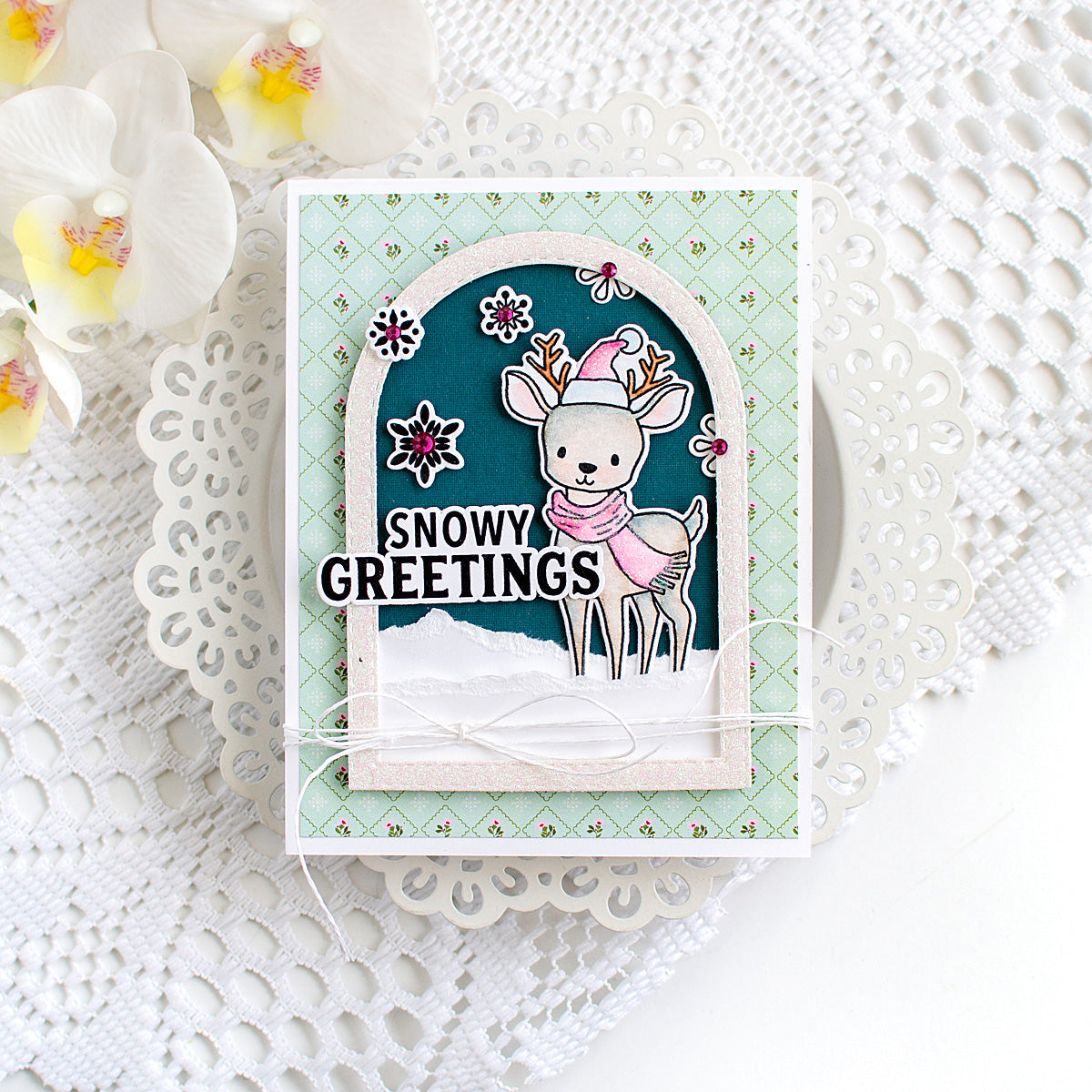 Memory Box Stay Cozy STAMPtember Exclusive Stamps 3486ssc Holiday Card Adorable Deer | color-code:ALT07