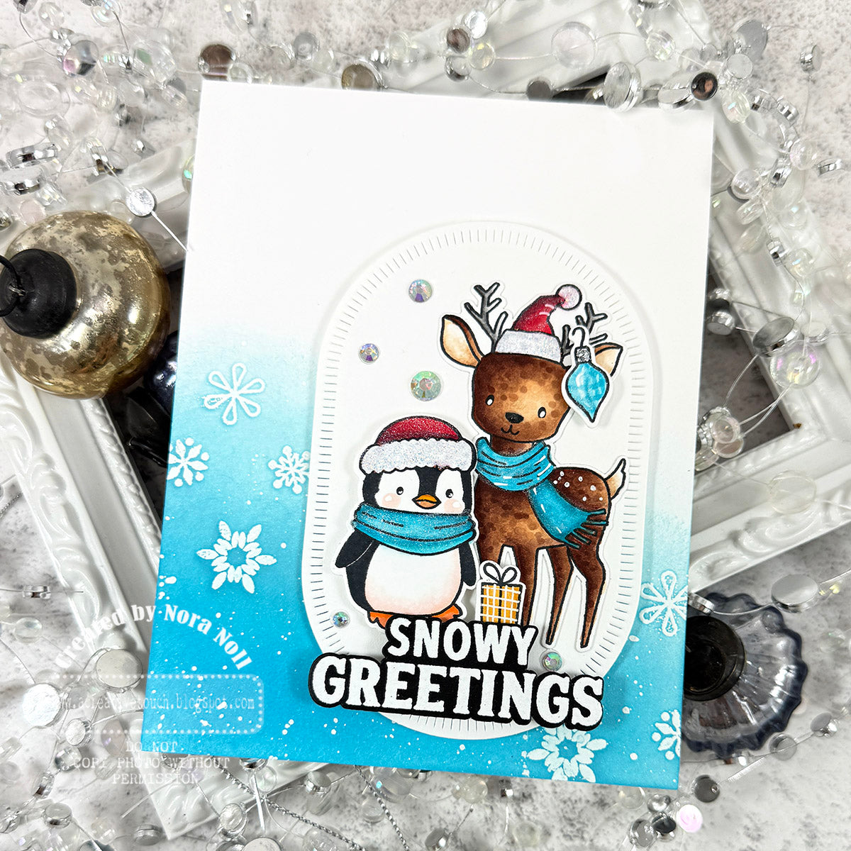 Memory Box Stay Cozy STAMPtember Exclusive Stamps 3486ssc Holiday Card Snowy Greetings