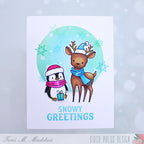 Memory Box Stay Cozy STAMPtember Exclusive Stamps and Dies Holiday Card Cute Critters
