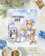Memory Box Stay Cozy STAMPtember Exclusive Stamps and Dies Holiday Card Sweet Scene