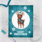 Memory Box Stay Cozy STAMPtember Exclusive Stamps and Dies Holiday Card Teal